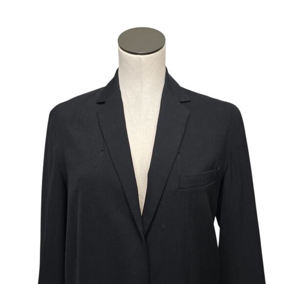 Vince Single Button Notched Collar Soft Crepe Blazer Jacket Size 4 *Inner‎ Flaw* - Picture 9 of 11